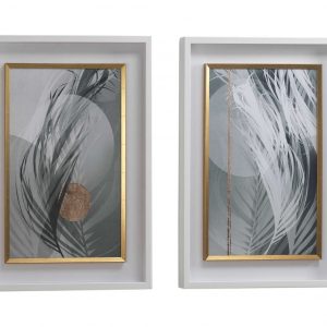 Conjunto 2 Quadros Folhas